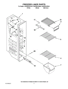 11 - Freezer Door parts for Thermador Refrigerator TSS36QBW00 from AppliancePartsPros.com