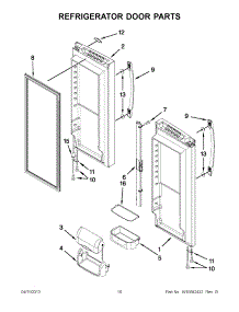14 - Refrigerator Door parts for Thermador Refrigerator TSS42QBW from AppliancePartsPros.com