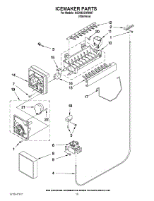 15 - Gear Box Plug & Snorkel Gear Box parts for Thermador Cooktop TMH30S from AppliancePartsPros.com