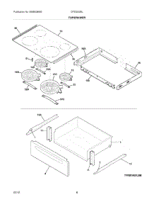 02 - Maintop Component Parts parts for Thermador SGCS456RB S\N 9803 from AppliancePartsPros.com