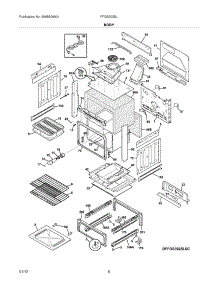 05 - Mid Plenum parts for Thermador Wall Oven S302T from AppliancePartsPros.com