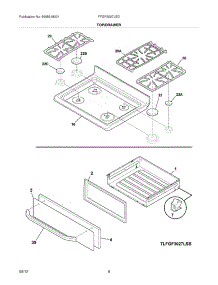 03 - Gas Maintop Component parts for Thermador Range RDDS30V from AppliancePartsPros.com