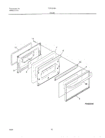 10 - Door parts for Frigidaire Range TGF324BHWB from AppliancePartsPros.com