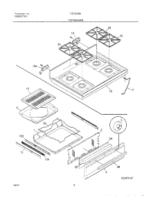 08 - Top / Drawer parts for Frigidaire Range TGF324BHWB from AppliancePartsPros.com