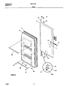 02 - Door parts for Frigidaire Freezer MFU14F3GW4 from AppliancePartsPros.com
