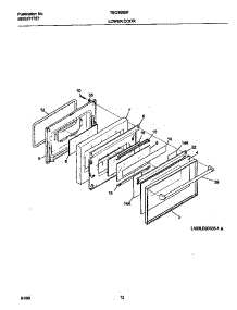 08 - Lower Door parts for Frigidaire Range TEO356BFW2 from AppliancePartsPros.com
