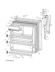 02 - Fresh Food Door parts for Ge Refrigerator CTX21BAXFRWH from AppliancePartsPros.com