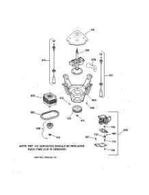 04 - Suspension, Pump & Drive Components parts for Ge Washer WISQ416BT5WW from AppliancePartsPros.com