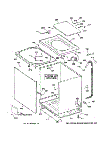 02 - Cabinet, Cover & Front Panel parts for Ge Washer WDSR4110T6WW from AppliancePartsPros.com