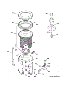 03 - Tub, Basket & Agitator parts for Ge Washer WMXR3080T6AA from AppliancePartsPros.com