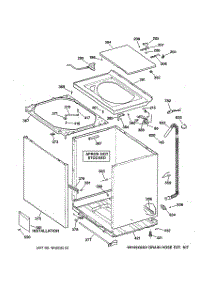 02 - Cabinet, Cover & Front Panel parts for Ge Washer WJSR2080T8AA from AppliancePartsPros.com
