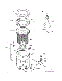 03 - Tub, Basket & Agitator parts for Ge Washer WMXR3080T8WW from AppliancePartsPros.com