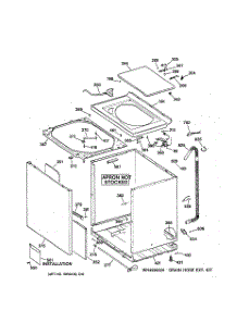 02 - Cabinet, Cover & Front Panel parts for Ge Washer WPXQ3090TAWW from AppliancePartsPros.com