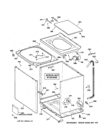 02 - Cabinet, Cover & Front Panel parts for Ge Washer VBXR1060T4AB from AppliancePartsPros.com