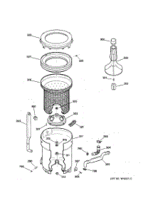 03 - Tub, Basket & Agitator parts for Ge Washer VBXR1060T3WB from AppliancePartsPros.com