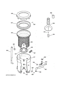 03 - Tub, Basket & Agitator parts for Ge Washer VKSR2100T5WW from AppliancePartsPros.com