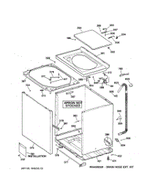 02 - Cabinet, Cover & Front Panel parts for Ge Washer VVXR1040T5WB from AppliancePartsPros.com