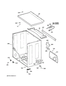 04 - Cabinet parts for Ge Dryer NVLR333GT0WB from AppliancePartsPros.com