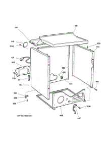 03 - Cabinet parts for Ge Dryer NWXR473GT3WB from AppliancePartsPros.com