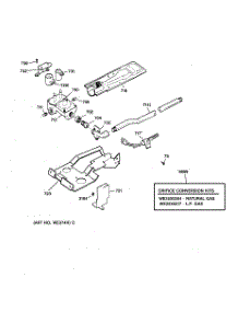 05 - Gas Valve & Burner Assembly parts for Ge Dryer NWXR473GT3WB from AppliancePartsPros.com