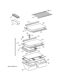 04 - Shelf Parts parts for Ge Refrigerator CTK18GAXMRAA from AppliancePartsPros.com