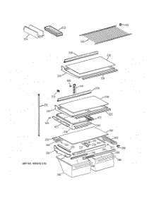 04 - Shelf Parts parts for Ge Refrigerator CTK24GAXGRWW from AppliancePartsPros.com