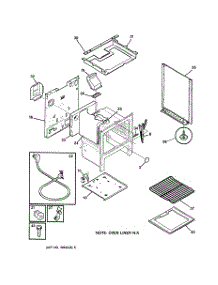 03 - Body Parts parts for Ge Range RGB506EYWH from AppliancePartsPros.com