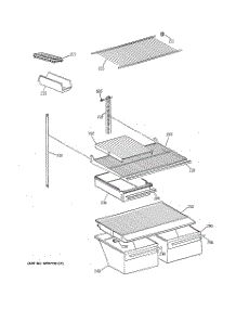 04 - Shelf Parts parts for Ge Refrigerator CTX18EAXPRWH from AppliancePartsPros.com