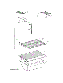 04 - Shelf Parts parts for Ge Refrigerator CTX18CAZBRWW from AppliancePartsPros.com