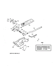 05 - Gas Valve & Burner Assembly parts for Ge Dryer NWXR473GT2AB from AppliancePartsPros.com