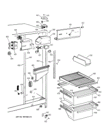 03 - Fresh Food Section parts for Ge Refrigerator CSX20BAXFWH from AppliancePartsPros.com