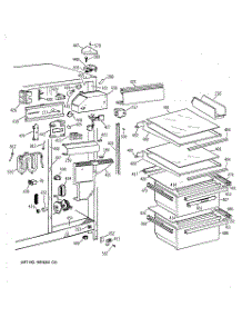 03 - Fresh Food Section parts for Ge Refrigerator CST25GRZBWW from AppliancePartsPros.com
