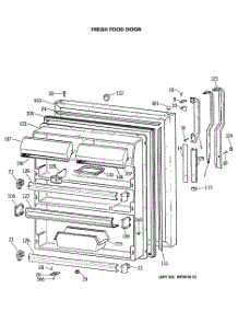 02 - Fresh Foor Door parts for Ge Refrigerator TBX25JASKRWH from AppliancePartsPros.com