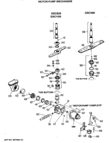 04 - Motor-Pump Mechanism parts for Ge Dishwasher GSC820S05 from AppliancePartsPros.com