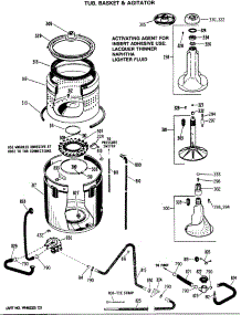 05 - Tub, Basket & Agitator parts for Ge Washer WWA8950SALAA from AppliancePartsPros.com