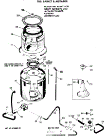 04 - Tub, Basket & Agitator parts for Ge Washer WWA7600SALWW from AppliancePartsPros.com