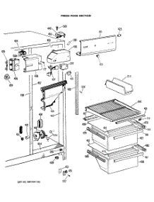 03 - Fresh Food Section parts for Ge Refrigerator CSX20ERAWH from AppliancePartsPros.com