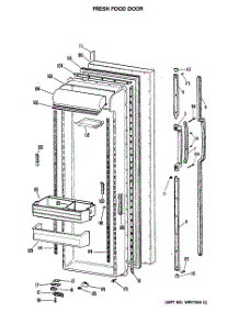 02 - Fresh Food Door parts for Ge Refrigerator CSX27DRBWH from AppliancePartsPros.com