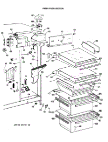 04 - Fresh Food Section parts for Ge Refrigerator CSX27DRBAD from AppliancePartsPros.com