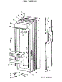02 - Fresh Food Door parts for Ge Refrigerator CSX27DRSAAD from AppliancePartsPros.com
