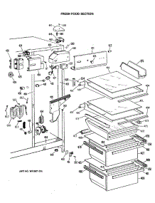 04 - Fresh Food Section parts for Ge Refrigerator CSX27DRSAWH from AppliancePartsPros.com