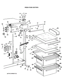 03 - Fresh Food Section parts for Ge Refrigerator CSC20GWSAWH from AppliancePartsPros.com