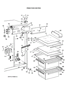 03 - Fresh Food Section parts for Ge Refrigerator CSC24GRSAWH from AppliancePartsPros.com