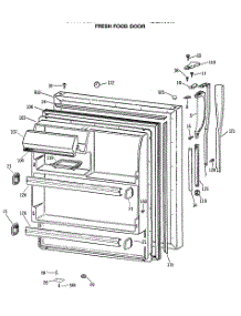 02 - Fresh Food Door parts for Ge Refrigerator CTX18CASELAD from AppliancePartsPros.com