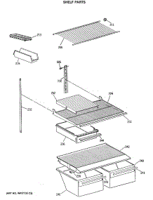 04 - Shelf Parts parts for Ge Refrigerator CTX18EASERWH from AppliancePartsPros.com