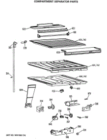 05 - Compartment Separator Parts parts for Ge Refrigerator CTX18EASERWH from AppliancePartsPros.com