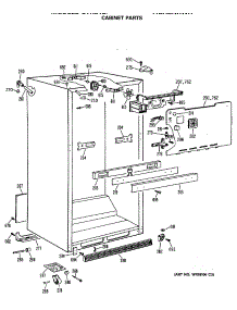 03 - Cabinet Parts parts for Ge Refrigerator CTX21BASNRWH from AppliancePartsPros.com