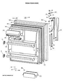 02 - Fresh Food Door parts for Ge Refrigerator CTH18EASNRWH from AppliancePartsPros.com