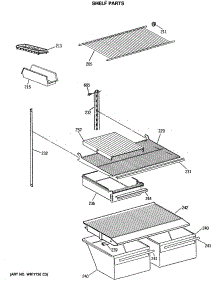 04 - Shelf Parts parts for Ge Refrigerator CTH18EASNRWH from AppliancePartsPros.com