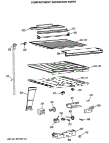 05 - Compartment Separator Parts parts for Ge Refrigerator CTH21GASNRAD from AppliancePartsPros.com